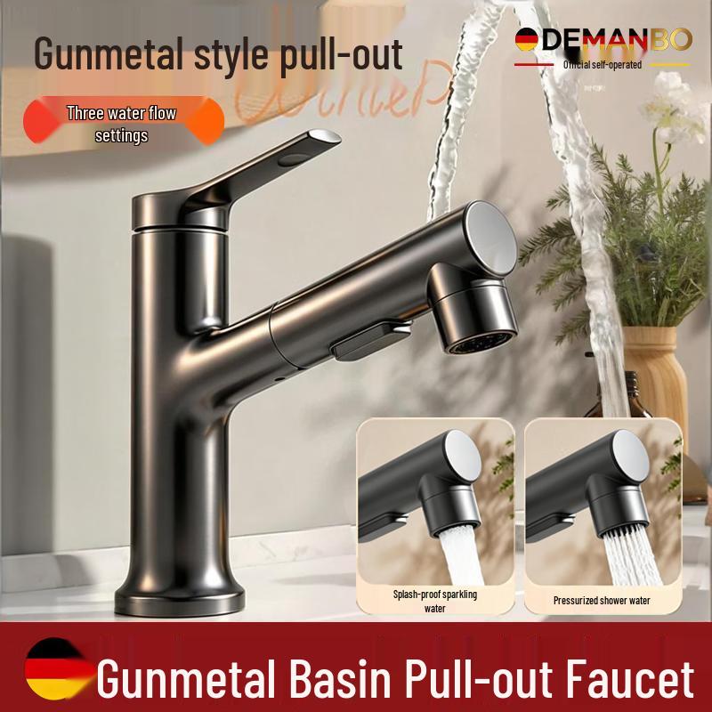 DEMANBO Bathroom Basin Pull-Out Faucet