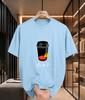 2026 New Arrival Pure Cotton Tshirt Funny Coffee To Lightning Warning Graphic Print Crew Neck Unisex Casual Short Sleeve