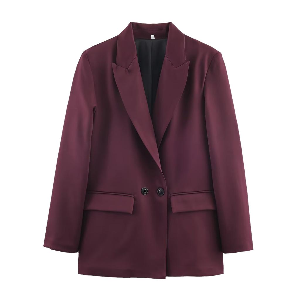 Women's Color Versatile Suit Jacket for Business Casual Daily Wear