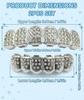 2PCS Teeth Grills, Tooth Grillz for Stage Performances and Hip-Hop Concerts, Fashionable Dental Accessories Set for Parties and Events, Includes