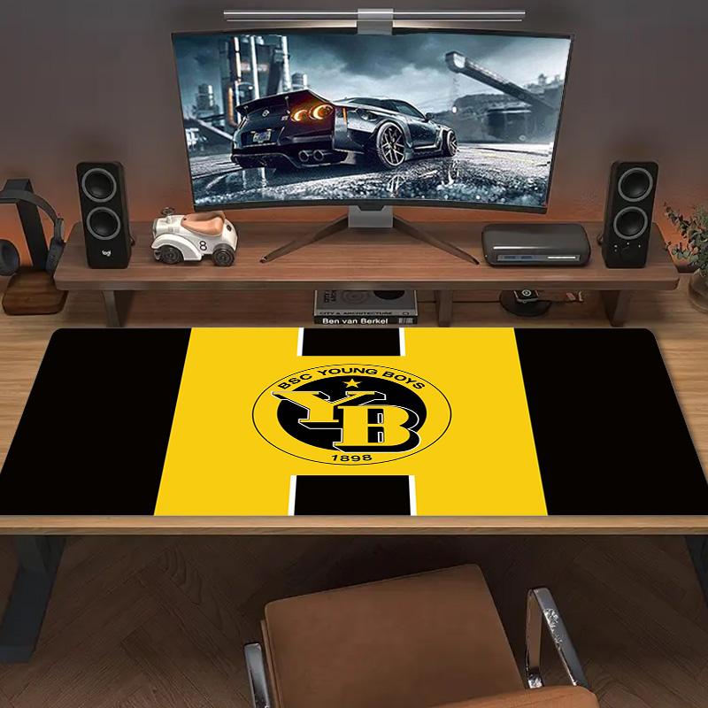 BSC Young Boys Farbiges Mauspads Großes Gaming-Tischkissen Rutschfeste Laptop-Tablet-Große Mauspads XXL-Matte Mini-PC-Spielmatte Mit Verriegeltem Rand