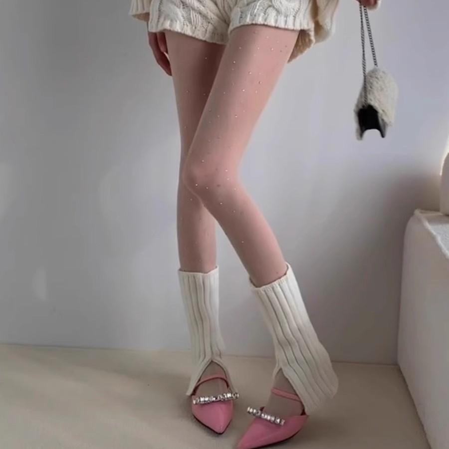 1 Pair Of Ultra-Thin Spring And Summer Pantyhose With Dazzling Galaxy Sequins, Suitable For Daily Wear At Dating Parties
