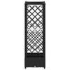 Raised Garden Bed with Trellis and Hanging Roof Black 163 X 40 X 126 Cm PP