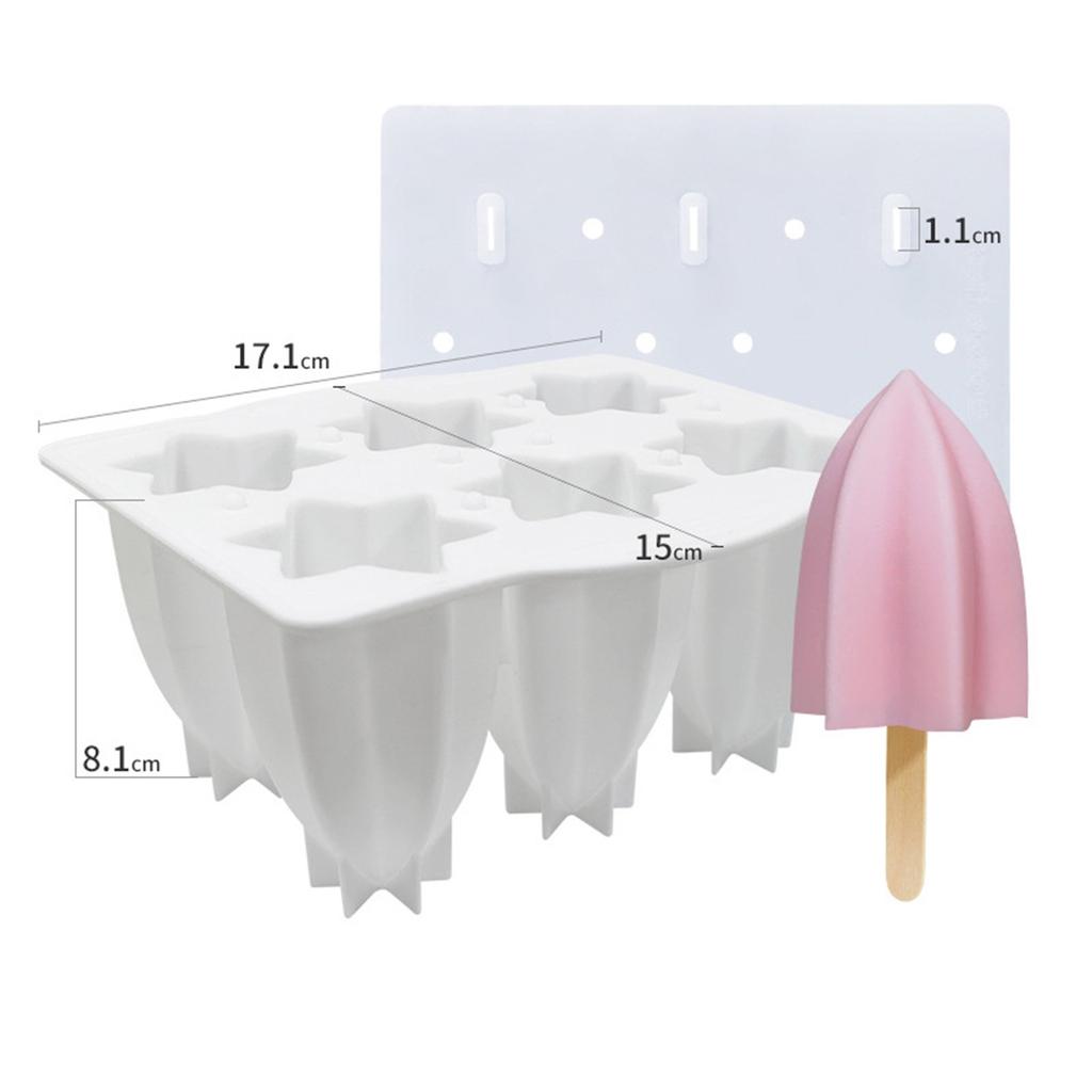 Eis am Stiel-Formen, 6 Stück Silikon-Eis am Stiel-Formen, Eisformen in Lebensmittelqualität