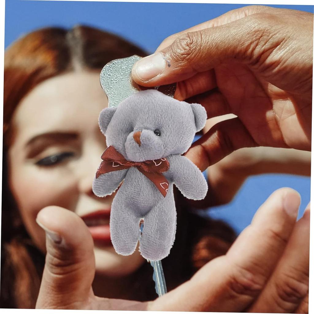 10/20pcs Mini Plush Bear Doll 12CM Stuffed Plush Toy Mini Bear Doll Toy for Girl Bag Pendant Keychain Children PartyGifts