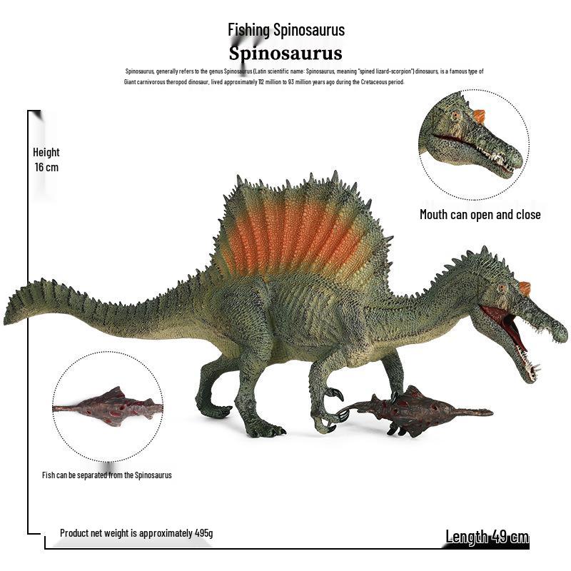 Kids Large Solid Plastic Dinosaur Models: Spinosaurus & T. Rex