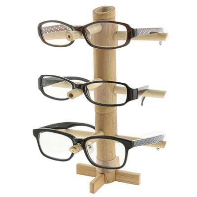 Mori No Kami Glasses Stand for 3 Natural Handmade by Shishinan Bamboo Workshop Glasses, Bamboo, Beige,