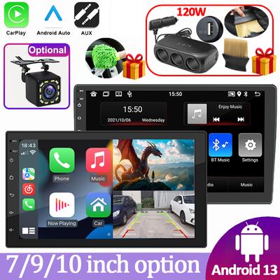 Android 13 Car Multimedia 7/9/10Inch Wireless Apple Carplay Android Auto 2 Din Stereo Receiver Car Radio Rear View Camera