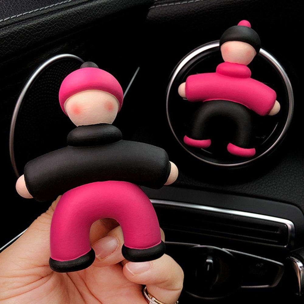 Cute People Shape Car Perfume Clip Automotive Aromatherapy Diffuser  Air Fragrance Flavor