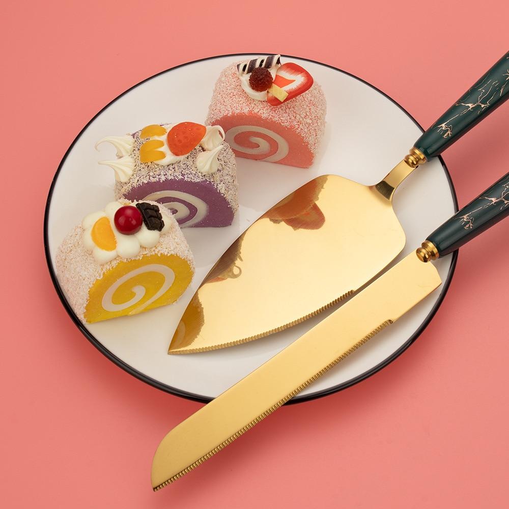 Sada špachtle na dort dárková nerezová ocel keramická rukojeť nůž na dort špachtle na dort dárková krabička sada CST