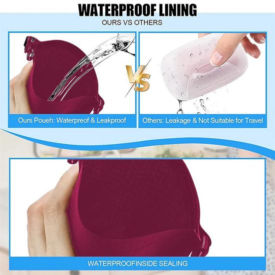 Travel Soap Bag Waterproof Leakproof Bar Soap Pouch with Foaming Nets Portable Soap Container for Gym