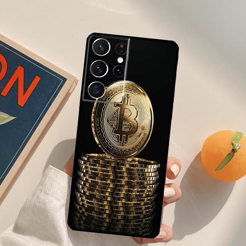 BTC Bitcoin Phone Case For Samsung Galaxy S23 Ultra S20 S21 S22 S24 S25 S9 S10 Plus S24 FE Back Cover