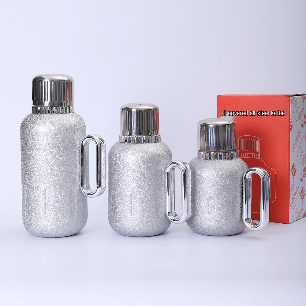 

Titanium-Plated Insulated Tea and Water Kettle for Office, Home, or Outdoor Use - Large Capacity 800ml
