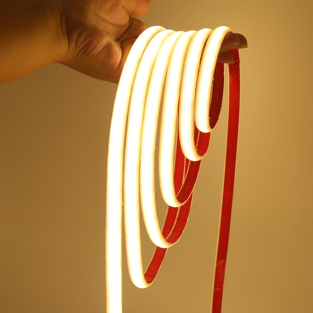 12V 24V IP68 Waterproof COB Neon Strip Hight Bright 320Leds/M Yellow/Pink/Red/White/I Blue/Pink Flexible Ribbon Rope LED Light