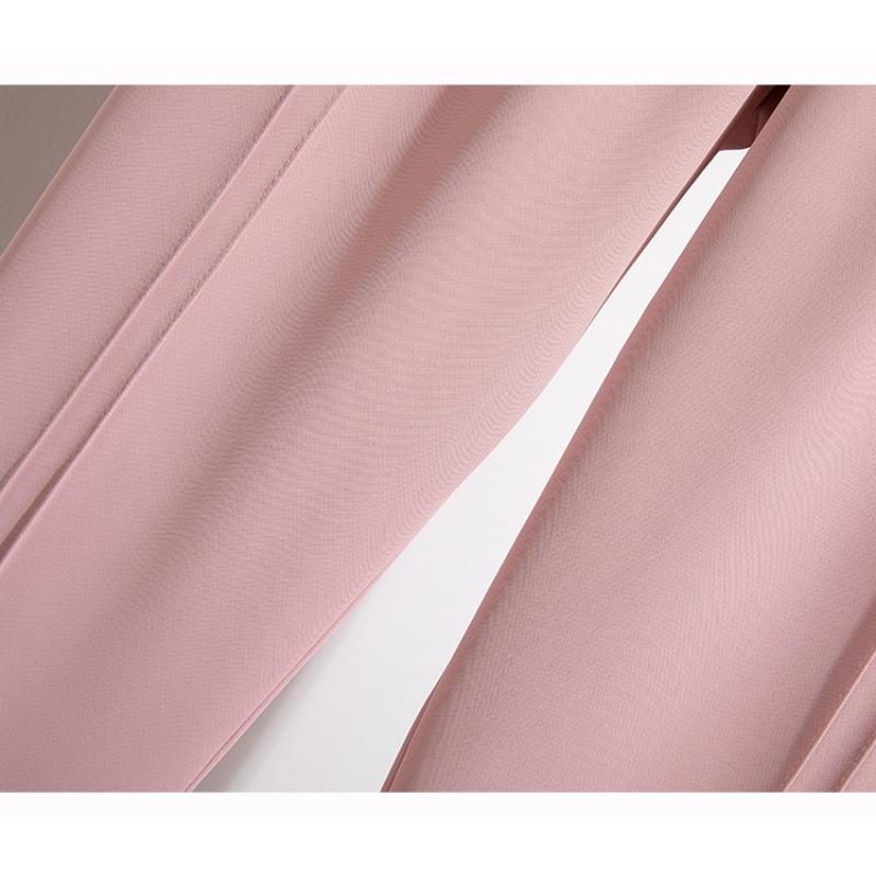 DIMANAF 2026 Summer New Plus Size Women Long Pants Loose Casual Elastic Waist Fashion Lady Bottoms Clothing Solid