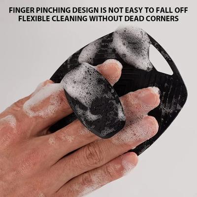 1pc Soft Silicone Exfoliating Brush Cleanser Manual Body Cleansing Body Care Scrubber Shower Gentle Massage Silicone Bath Brush