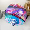 Ombrello Automatico Personalizzabile con Nome, Tema Cacciatori di Demoni KPop, Leggero e Portatile, 8 Stecche, Perfetto per Viaggi all'Aperto, Compleanni, Natale, Regali.