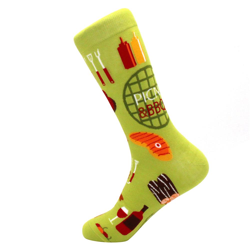 Fashion Funny Mens Socks Hip Hop Harajuku Kawaii Cartoon Cotton Socks Fruit Animal Beer Food Happy Casual Socks Gifts for Men