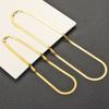 Steel Gifts Jewelry Gold/Silver Plated Herringbone Necklace Snake Link Chain Flat Snake Chain