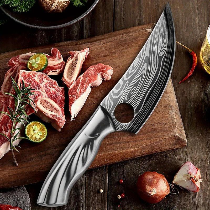 1PC Damascus Pattern Kitchen Knife Stainless Steel Japanese Utility Knives Butcher Knife Boning Knife