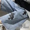 Trendy Korean-style Men's Casual Summer Jeans, Loose Fit with Cuffed Hem – Versatile and Popular Internet Celebrity Style.