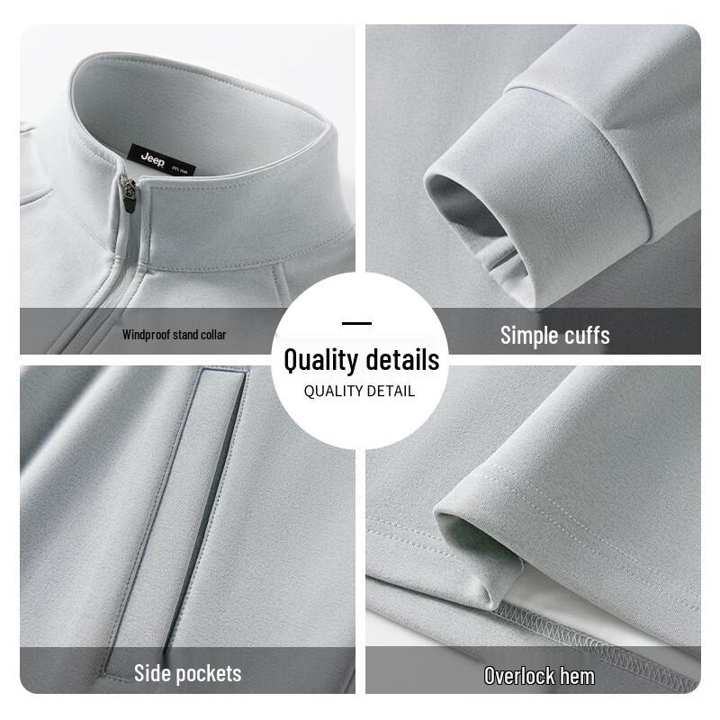 JEEP Men's Quick-Dry Stand-Collar Casual Jacket