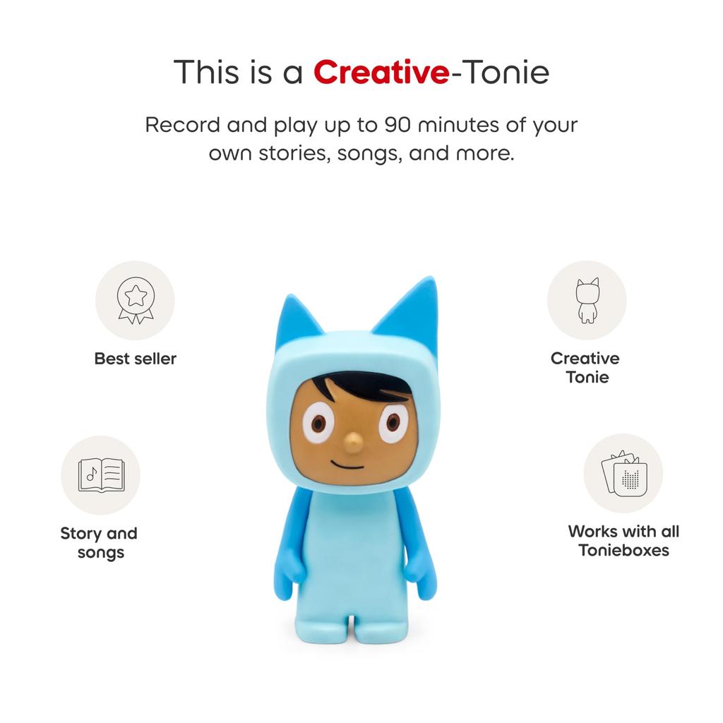 Tonies Creative Audio Characters Record and Upload Your Own Stories and Songs Up to 90 Minutes Light - - Blue/Medium
