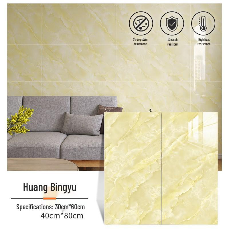 Waterproof Gold-Plated Imitation Tile Wall Sticker for Bathroom and Kitchen Renovation