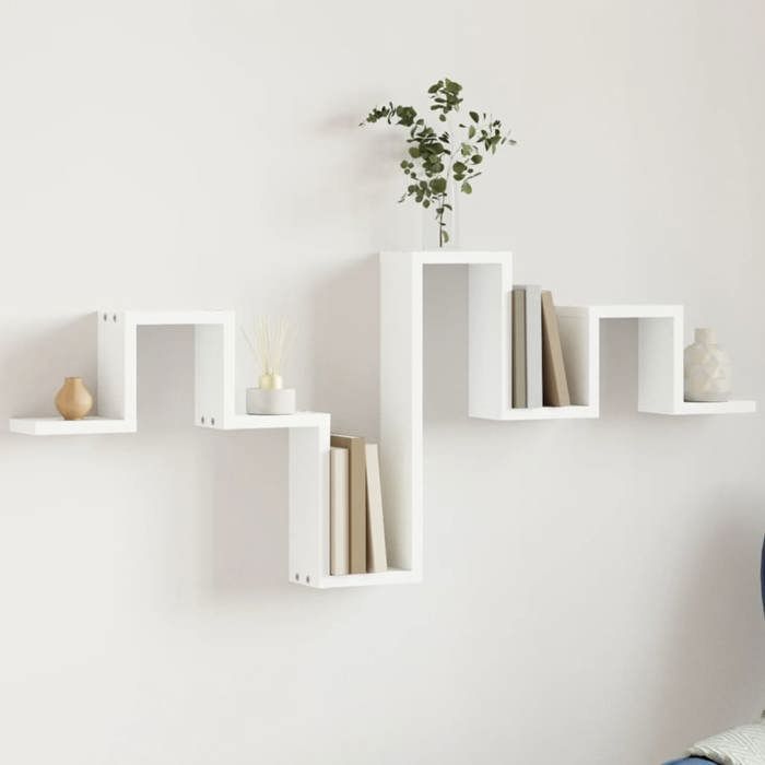 VidaXL Wall Shelf White 104.5x10x43 Cm Engineered Wood, Storage Shelf, Hanging Shelf, Display Shelf, 840723