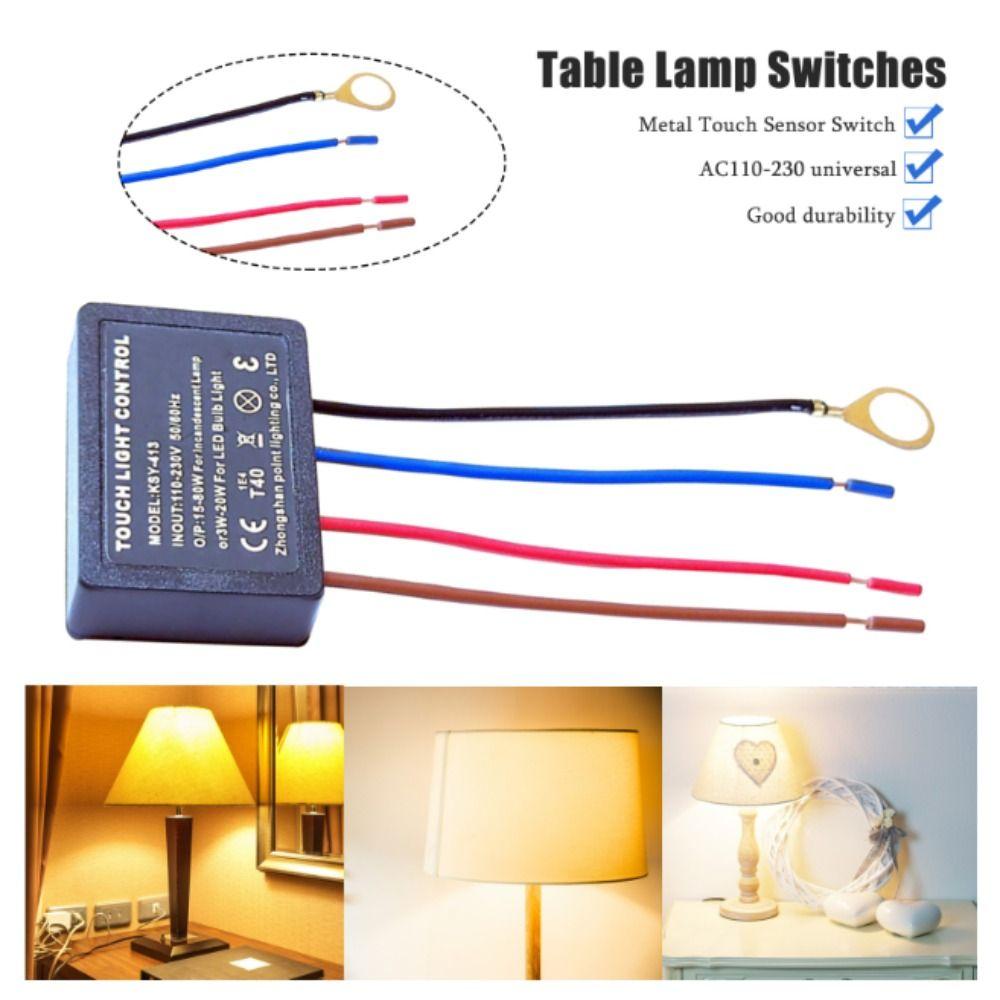 2pcs 15~80W(max) Touch Lamp Control Module 220V Touch Dimmer Switch  Lamp