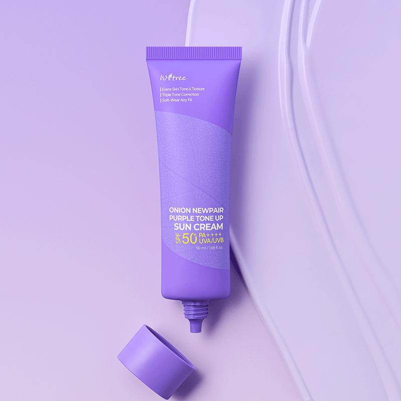 ISNTREE Onion Newpair Purple Tone Up Sun Cream SPF 50+ PA++++ 50ml
