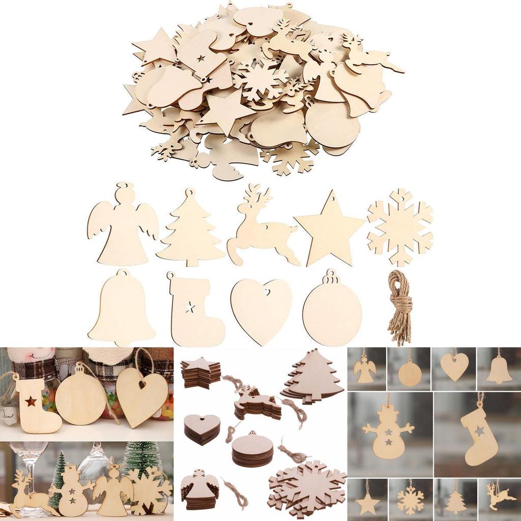 Elegant Christmas Wood Chip Ornaments For Charming Tree And Home Decoration