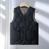 Crew neck quilted warm windproof vest down cotton vest cotton top warm jacket new autumn and winter