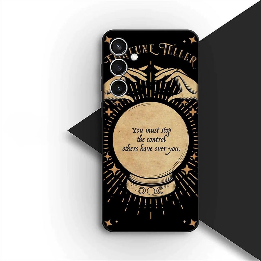 Witch Divination Tarot Moon Astronaut Space for Samsung Galaxy S25 S24 S23 FE Ultra Plus S7 Edge S25+ S24+ A56 5G + Phone Case