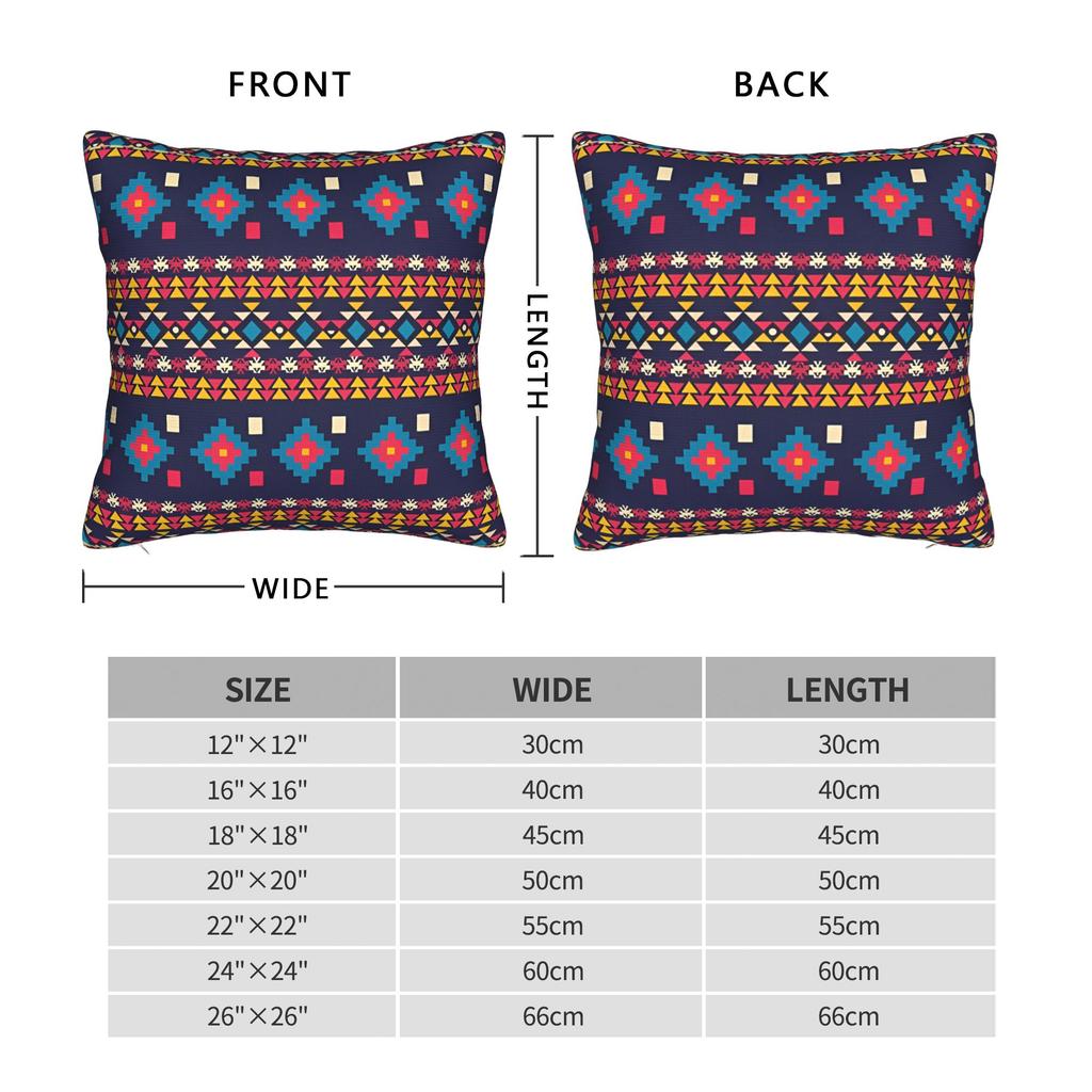 Kokopelli  Aztec Pattern Native American Square Pillow Case Polyester Cushions for Sofa Kokopelli  Vintage Cushion Covers