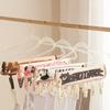 1pc Clothes Hanger Portable Fabric Folding Travel Drying Rack with Clips for Underwear Socks Hotel Outdoor Use