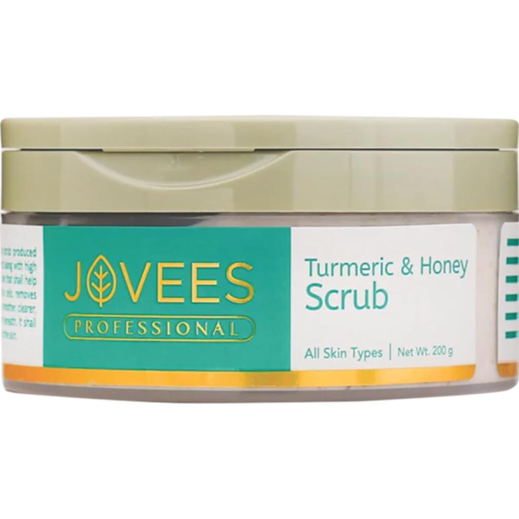 Jovees Turmeric And Honey Face Scrub With Vitamin E 200g For All Skin Types Gentle Exfoliator Smooth Radiant Complexion