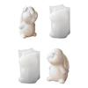 Set of 2 Multifunctional Silicone Crafting Mold Rabbits Shape Candle Molds for Epoxy Resin Crafts and Decorative Candle