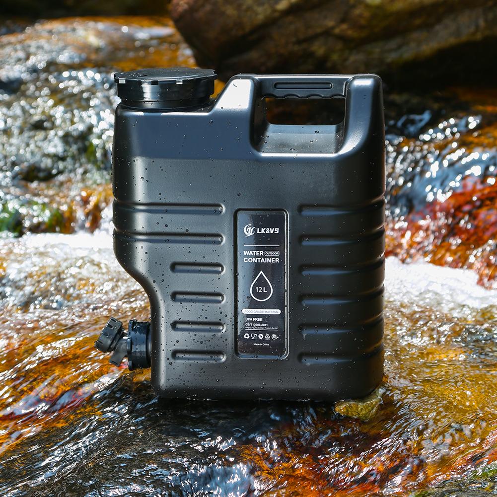 12L Water Storage Container Leak-Proof Water Dispenser Carrier Large Capacity Water Container Jug for Vehicle Car Camping