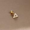 Einfache Mode Edelstahl Mond Sterne Herzen Blume Zirkon Runde Kugel Schraubstecker Ohrringe für Frauen Hip-Hop Schmuck Geschenke