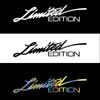 Autoaufkleber LIMITED EDITION Englischer Buchstabenaufkleber Autokarosserie Glasdekoration Reflektierende Laseraufkleber Autozubehör für außen