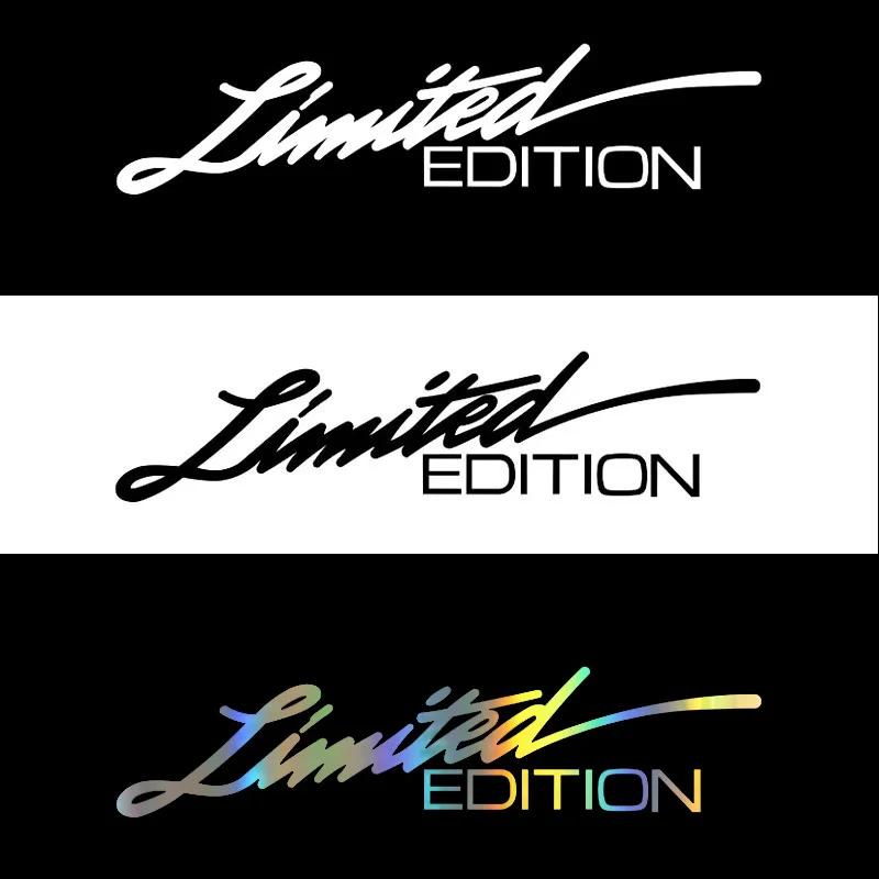 Autoaufkleber LIMITED EDITION Englischer Buchstabenaufkleber Autokarosserie Glasdekoration Reflektierende Laseraufkleber Autozubehör für außen