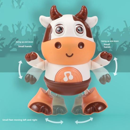 Kinder Elektrische Kuh Spielzeug mit LED Licht Musik Singen Tanzen Cartoon Milch