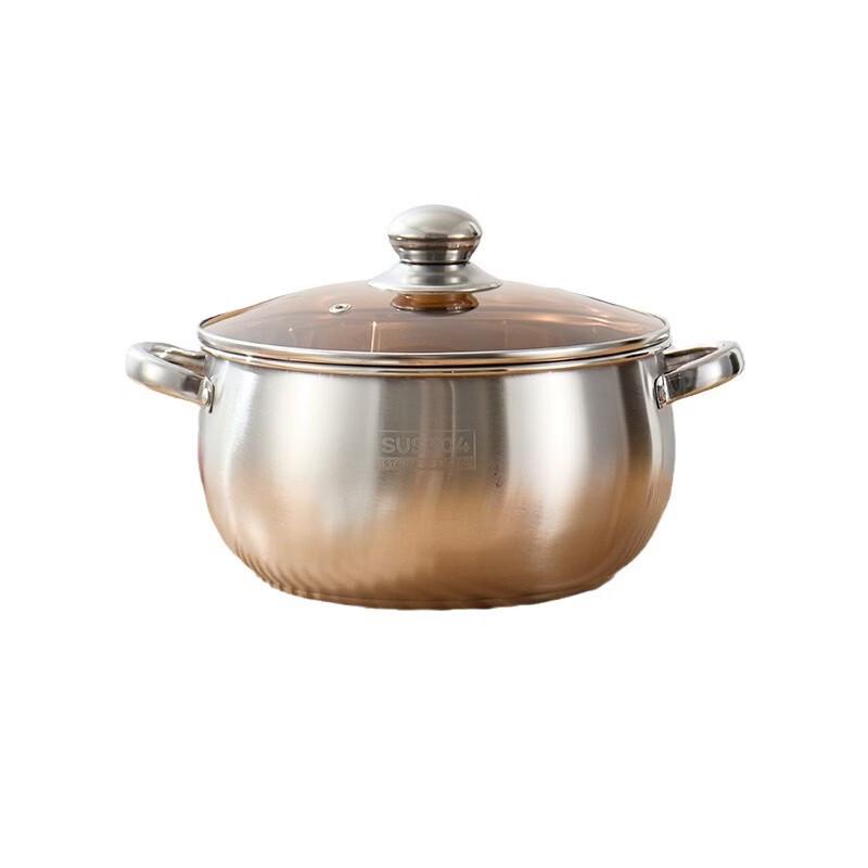 ZISIZ Apple-Shaped Stainless Steel Soup Pot Set