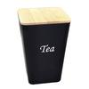 Tinplate Material Tea Tin Sealed Design Bamboo Cover Tea Jar Creative Shape Irregular Shape Sealed Tinplate Storage Jar