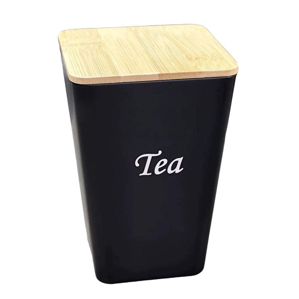 Tinplate Material Tea Tin Sealed Design Bamboo Cover Tea Jar Creative Shape Irregular Shape Sealed Tinplate Storage Jar