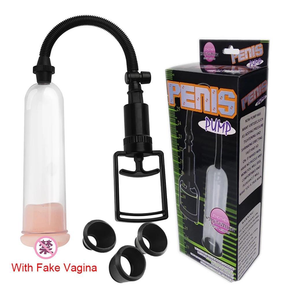 Men's Vacuum Pump Trainer: Negative Pressure Exerciser and Adult Stimulator Cup.