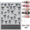 Nail Art Sticker, New Year'S Red Laser Red French Bow Atmosphere Adhesive 3D Nail Sticker