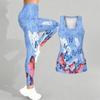 Completo Yoga con Stampa Farfalla per Donna Moda Leggings da Allenamento Fitness Sportivo Set Yoga Casual Tuta Sportiva