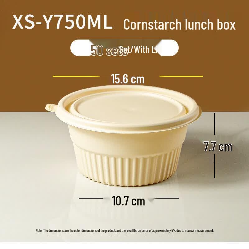 Eco-Friendly Corn Starch Disposable Round Bowl